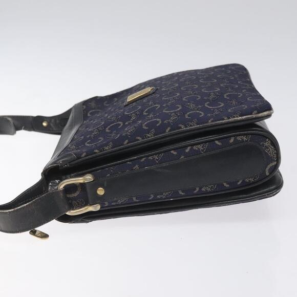 CELINE C Sulky Shoulder Bag Canvas Navy - Picture 5 of 13